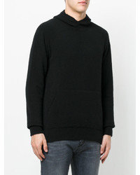 schwarzer Pullover mit einem Kapuze von Nuur