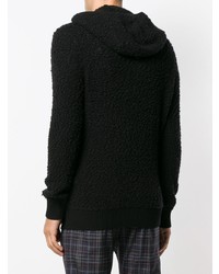 schwarzer Pullover mit einem Kapuze von Z Zegna