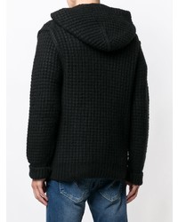 schwarzer Pullover mit einem Kapuze von Maison Flaneur
