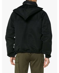 schwarzer Pullover mit einem Kapuze von Rick Owens