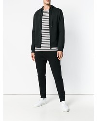 schwarzer Pullover mit einem Kapuze von Emporio Armani