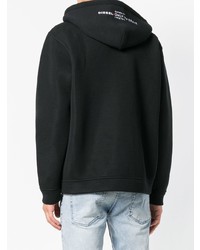 schwarzer Pullover mit einem Kapuze von Diesel