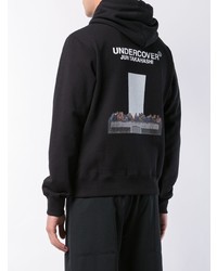 schwarzer Pullover mit einem Kapuze von Undercover