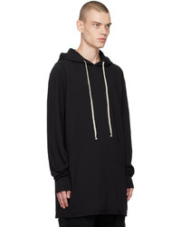 schwarzer Pullover mit einem Kapuze von Rick Owens DRKSHDW