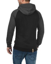schwarzer Pullover mit einem Kapuze von INDICODE
