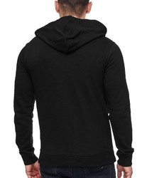 schwarzer Pullover mit einem Kapuze von INDICODE