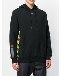 schwarzer Pullover mit einem Kapuze von Off-White