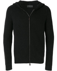 schwarzer Pullover mit einem Kapuze von Iris von Arnim