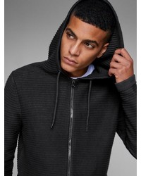 schwarzer Pullover mit einem Kapuze von Jack & Jones