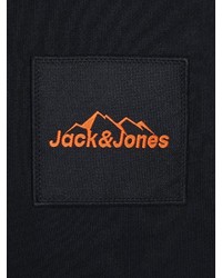 schwarzer Pullover mit einem Kapuze von Jack & Jones