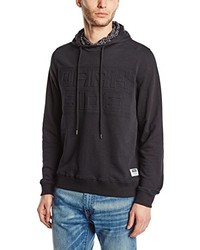 schwarzer Pullover mit einem Kapuze von Jack & Jones