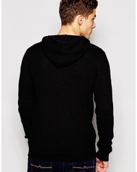 schwarzer Pullover mit einem Kapuze von Jack and Jones