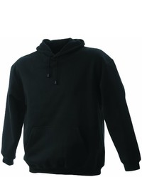 schwarzer Pullover mit einem Kapuze von James & Nicholson