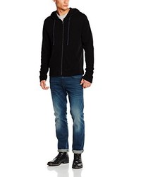 schwarzer Pullover mit einem Kapuze von James Perse