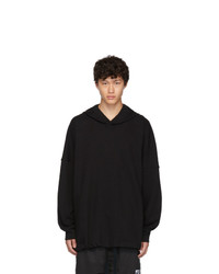 schwarzer Pullover mit einem Kapuze von Jan Jan Van Essche