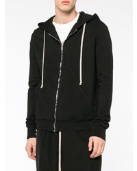 schwarzer Pullover mit einem Kapuze von Rick Owens DRKSHDW