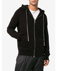 schwarzer Pullover mit einem Kapuze von Rick Owens DRKSHDW