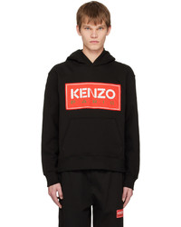 schwarzer Pullover mit einem Kapuze von Kenzo