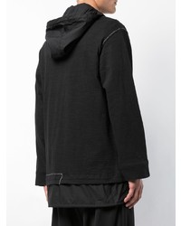 schwarzer Pullover mit einem Kapuze von Y-3