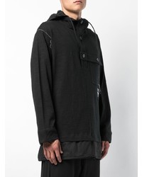 schwarzer Pullover mit einem Kapuze von Y-3