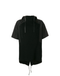 schwarzer Pullover mit einem Kapuze von Les Hommes Urban