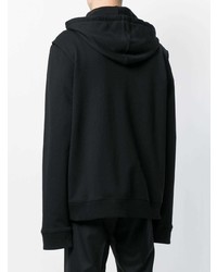 schwarzer Pullover mit einem Kapuze von Helmut Lang