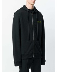 schwarzer Pullover mit einem Kapuze von Helmut Lang