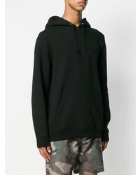 schwarzer Pullover mit einem Kapuze von Stussy