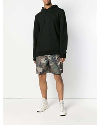 schwarzer Pullover mit einem Kapuze von Stussy