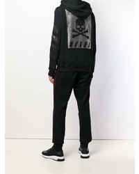 schwarzer Pullover mit einem Kapuze von Philipp Plein