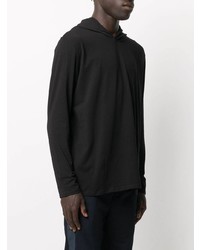 schwarzer Pullover mit einem Kapuze von BOSS HUGO BOSS