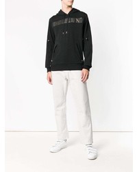 schwarzer Pullover mit einem Kapuze von Philipp Plein