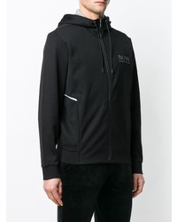 schwarzer Pullover mit einem Kapuze von BOSS HUGO BOSS