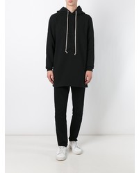 schwarzer Pullover mit einem Kapuze von Rick Owens DRKSHDW