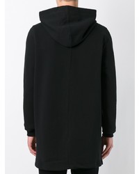 schwarzer Pullover mit einem Kapuze von Rick Owens DRKSHDW