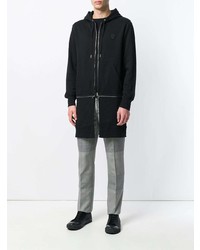 schwarzer Pullover mit einem Kapuze von Alexander McQueen