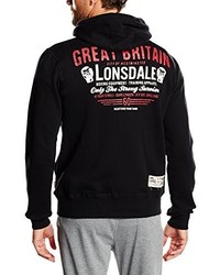 schwarzer Pullover mit einem Kapuze von Lonsdale