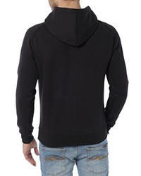 schwarzer Pullover mit einem Kapuze von Lower East