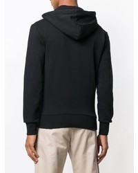 schwarzer Pullover mit einem Kapuze von MAISON KITSUNÉ