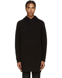 schwarzer Pullover mit einem Kapuze von Maison Margiela