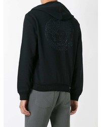 schwarzer Pullover mit einem Kapuze von Versace