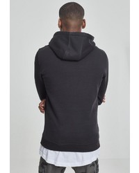 schwarzer Pullover mit einem Kapuze von MisterTee