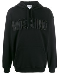 schwarzer Pullover mit einem Kapuze von Moschino