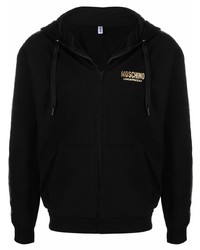 schwarzer Pullover mit einem Kapuze von Moschino