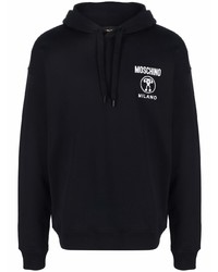 schwarzer Pullover mit einem Kapuze von Moschino