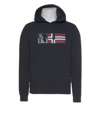 schwarzer Pullover mit einem Kapuze von Napapijri