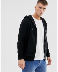 schwarzer Pullover mit einem Kapuze von New Look