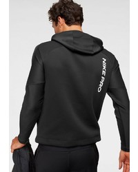 schwarzer Pullover mit einem Kapuze von Nike