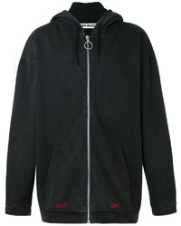 schwarzer Pullover mit einem Kapuze von Off-White
