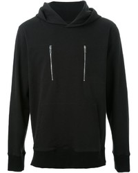 schwarzer Pullover mit einem Kapuze von Ovadia & Sons